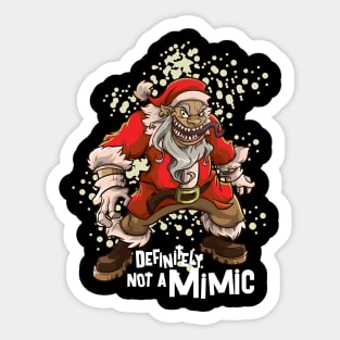 Roleplaying Humor Santa Claus Christmas Meme Funny RPG Mimic Sticker